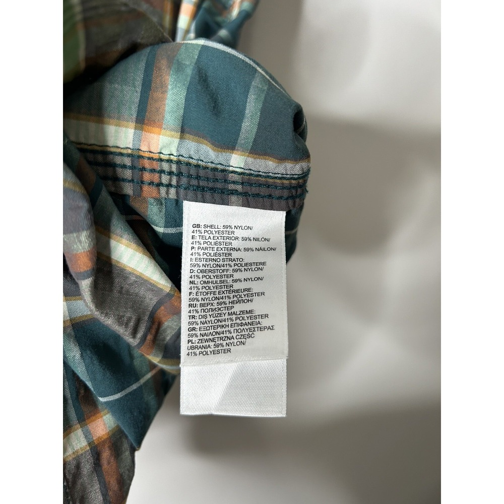 The North Face Men Size L Plaid Short Sleeve Button Front Nylon Polyester Shirt - Picture 4 of 8